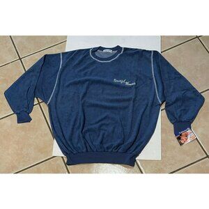 Schiesser Beautiful Moments sweater womens 2XL 44 long sleeve blue new